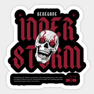 Inner Storm Dark Angry Attitude Renegade Sticker